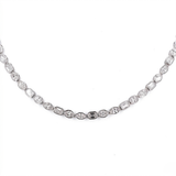 Three-Prong Set Diamond Half Tennis Necklace