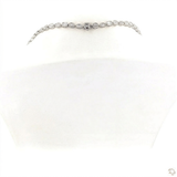 Three-Prong Set Diamond Half Tennis Necklace