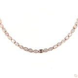 Three-Prong Set Diamond Half Tennis Necklace