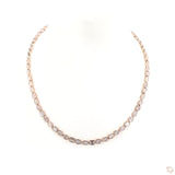 Three-Prong Set Diamond Half Tennis Necklace