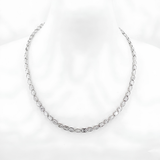 Three-Prong Set Diamond Half Tennis Necklace
