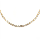 Three-Prong Set Diamond Half Tennis Necklace