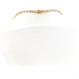 Three-Prong Set Diamond Half Tennis Necklace
