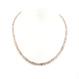 Three-Prong Set Diamond Half Tennis Necklace
