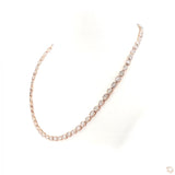 Three-Prong Set Diamond Half Tennis Necklace
