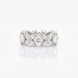 Solitaire Round Diamond Wedding Ring Set With Plain Ring