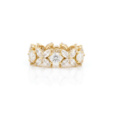 Solitaire Round Diamond Wedding Ring Set With Plain Ring