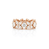Solitaire Round Diamond Wedding Ring Set With Plain Ring