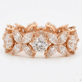 Solitaire Round Diamond Wedding Ring Set With Plain Ring